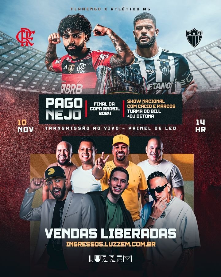 Flamengo x Atlético-MG ao Vivo na Luzzem com Show Nacional