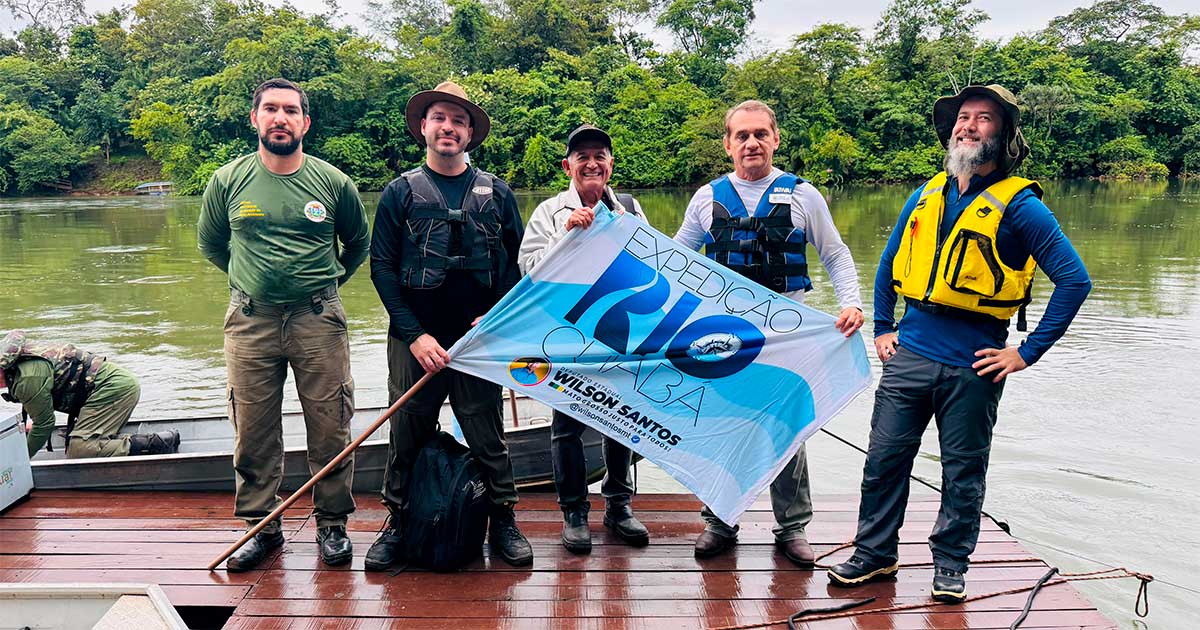 Comitiva liderada por Wilson Santos inicia expedição para avaliar situação do Rio Cuiabá