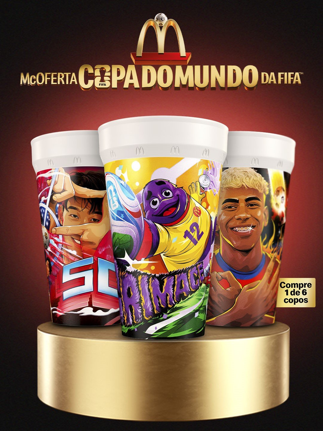 McDonald’s entra no clima da Copa do Mundo da FIFA 26™ com McOferta especial e copos exclusivos de ícones do futebol