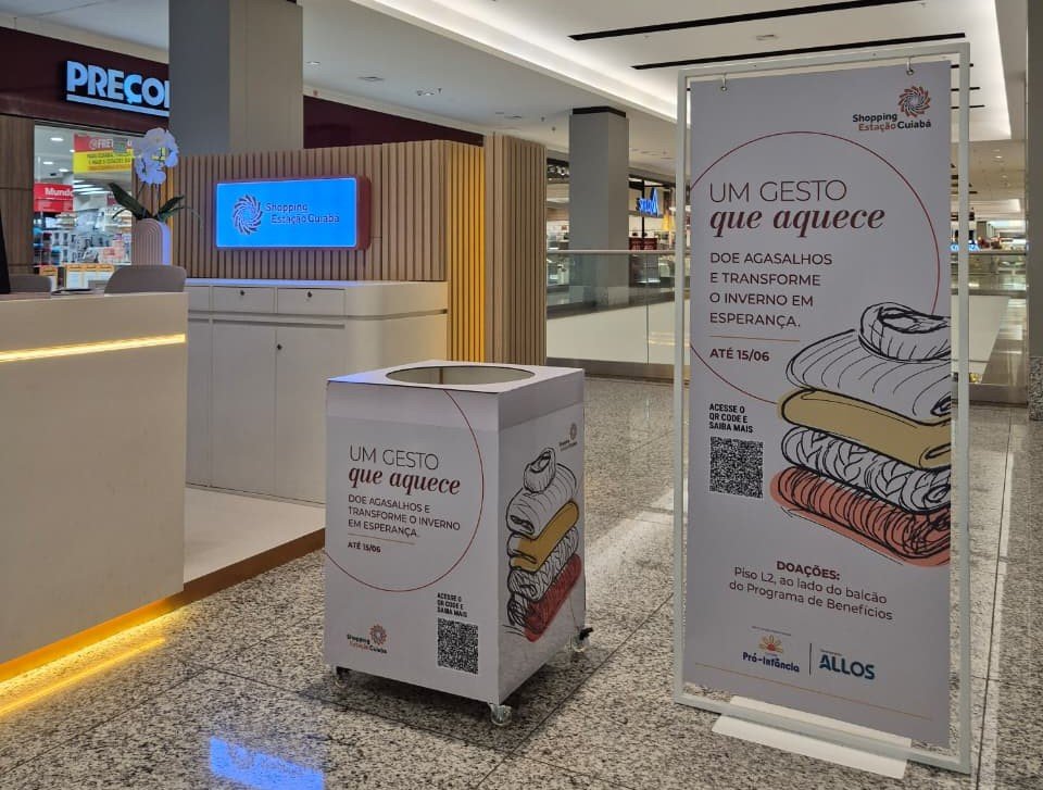 Shopping promove campanha de arrecadação de agasalhos para o Comitê Pró-Infância